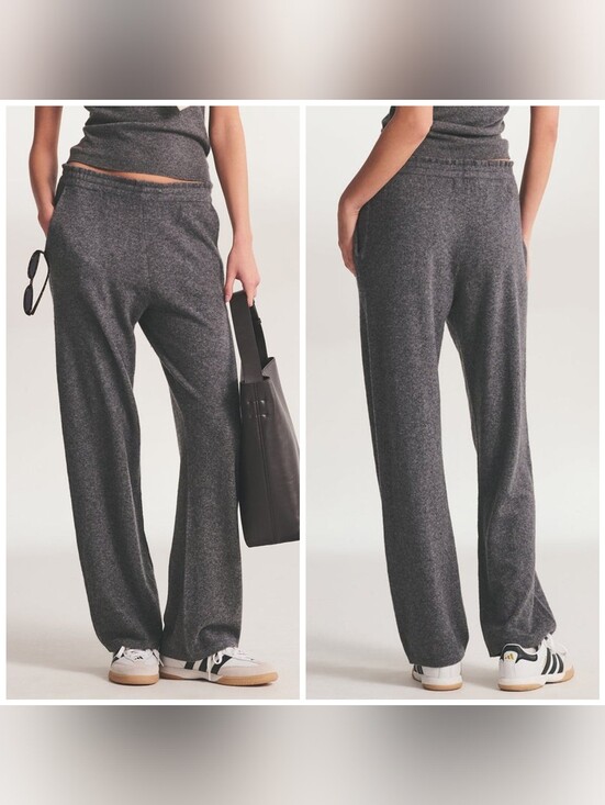 NAADAM Pants - Naadam 100% Cashmere Lounge Pants/ Ralph Lauren Short Sleeve Sweater Top, XS